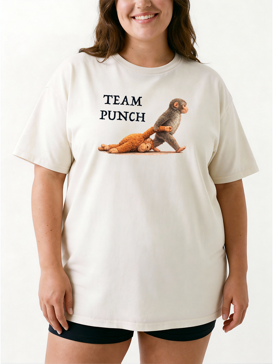 Vintage Funny Monkey Meme Oversize Graphic Tee