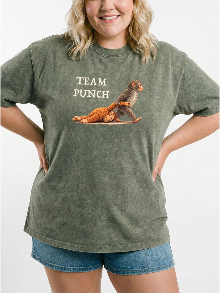 Vintage Funny Monkey Meme Washed T-Shirt