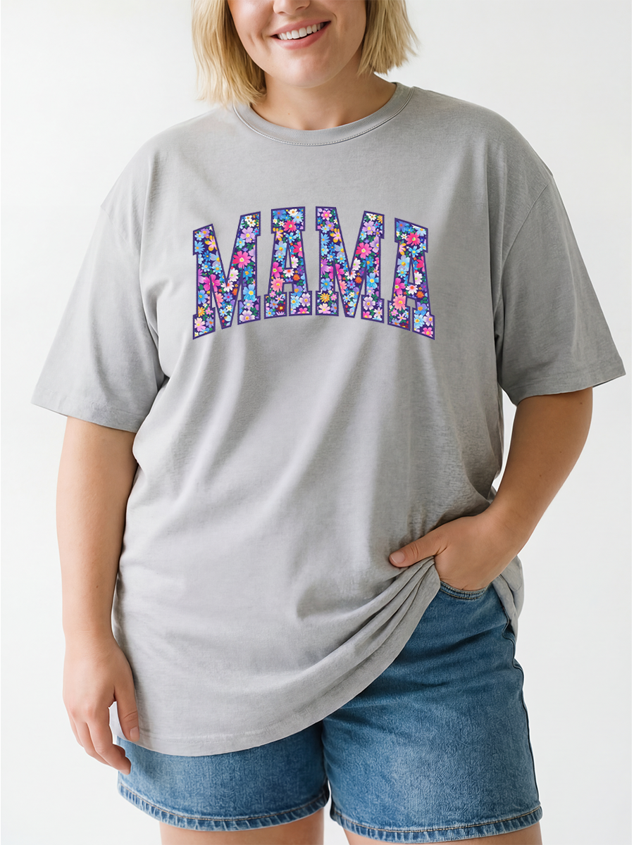 Vintage Floral Mom Spring Oversize Graphic Tee