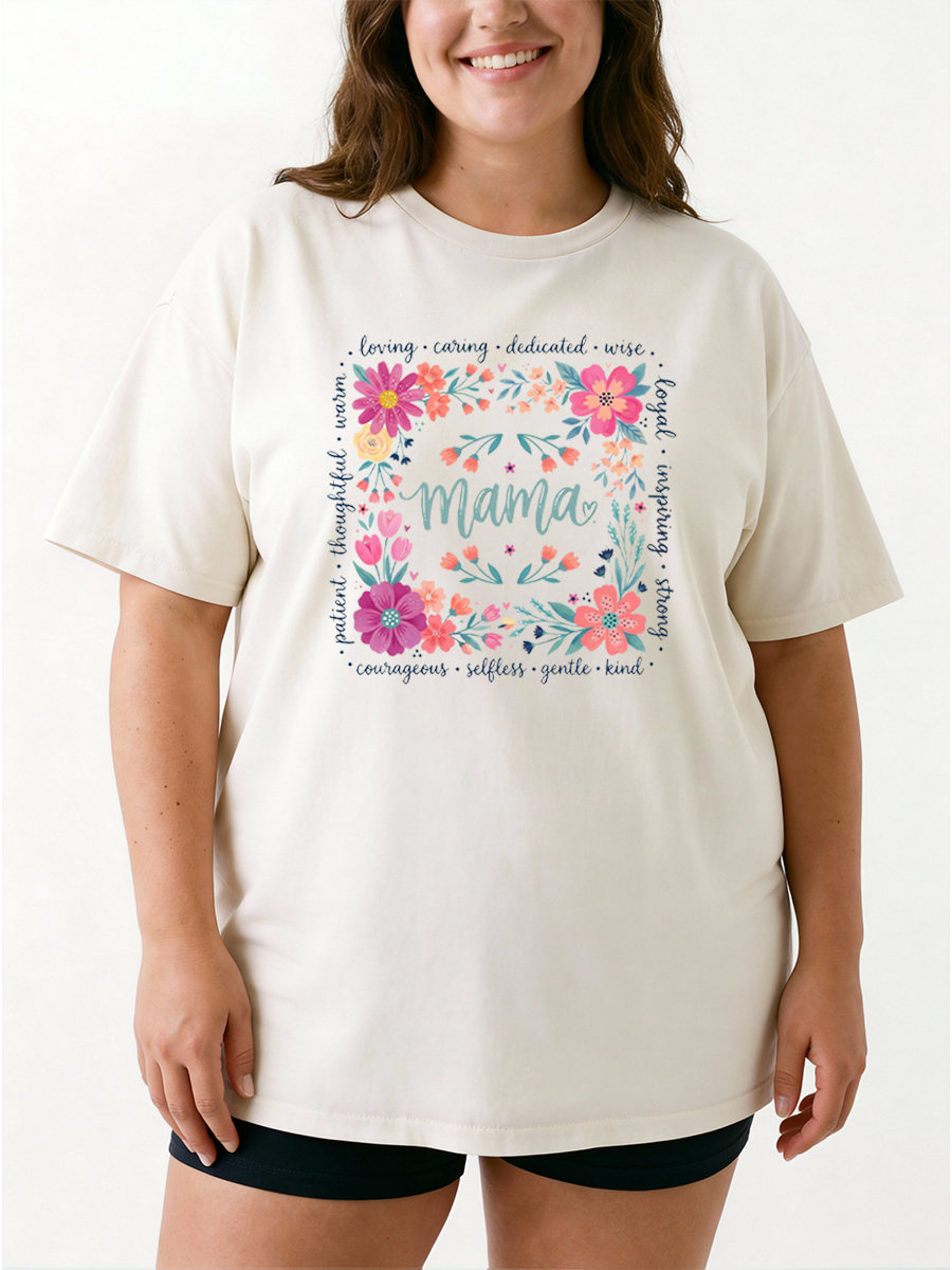 Vintage Inspirational Mom Oversize Graphic Tee