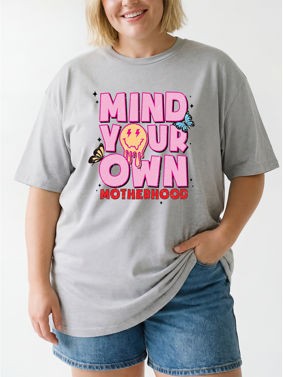 Vintage Mind Your Own Motherhood Oversize Graphic Tee