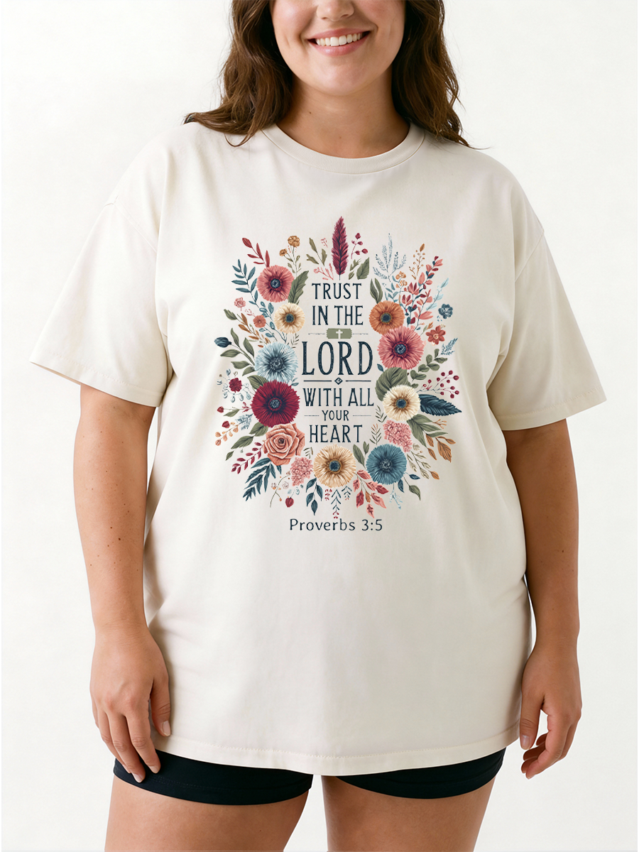 Vintage Trust In The Lord Oversize Graphic Tee