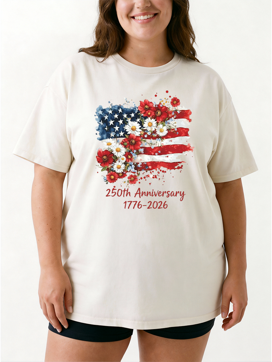 Vintage 250th America Oversize Graphic Tee