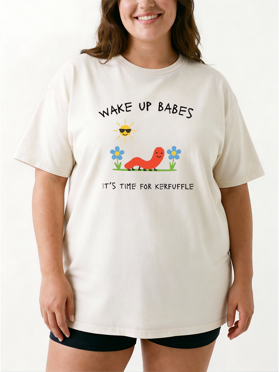 Vintage Wake Up Babes It'S Time For Kerfuffle Oversize Graphic Tee