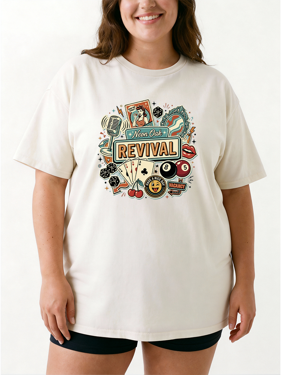 Vintage Music Lover Oversize Graphic Tee