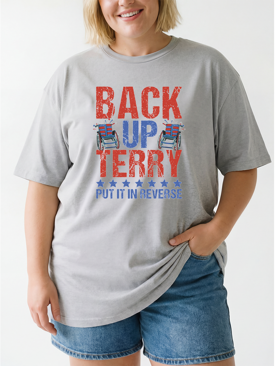 Vintage Back-Up Terry Put It In Reverse Oversize Graphic Tee