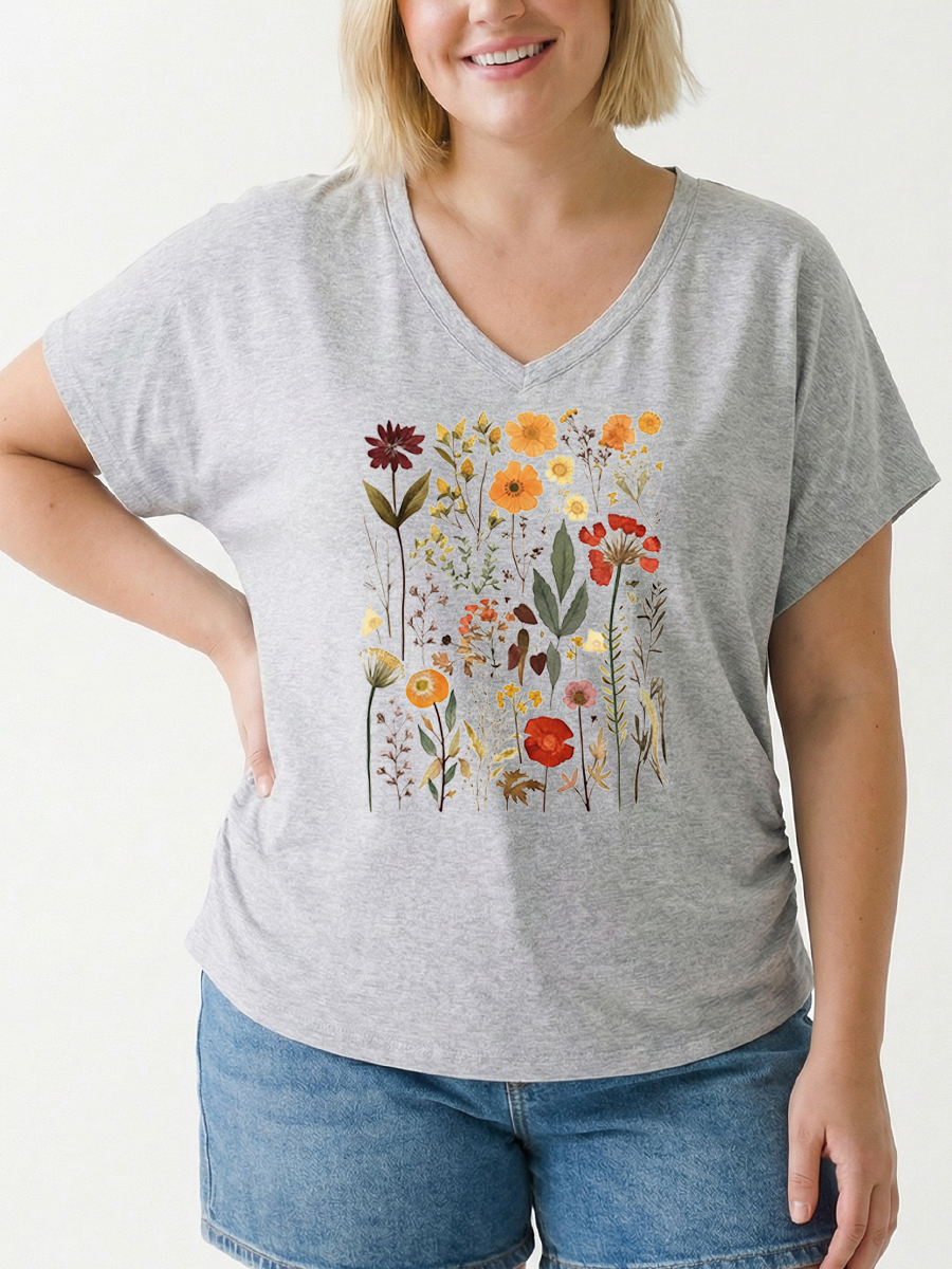 Vintage Flower Graphic T-Shirt
