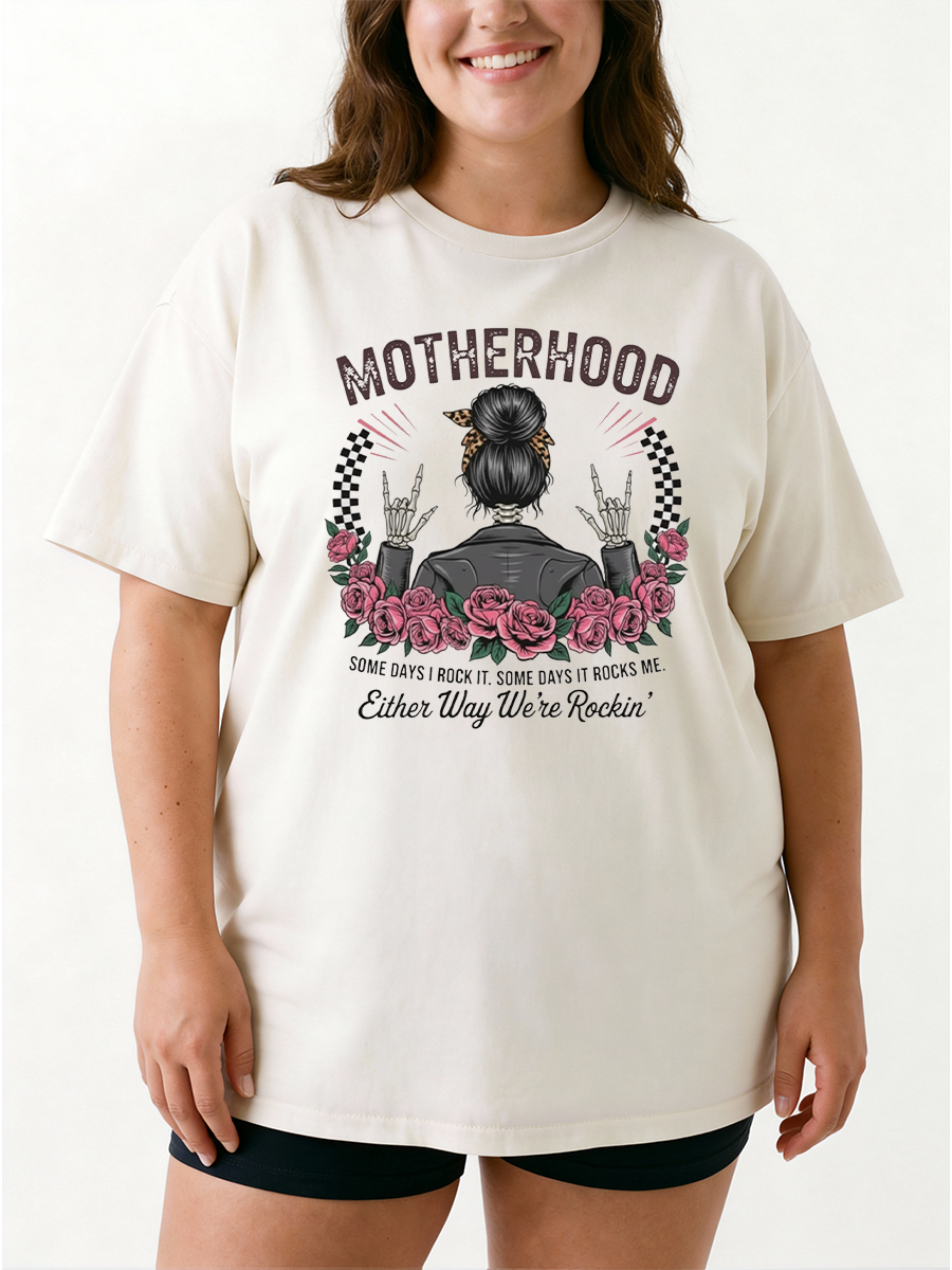 Vintage Motherhood Rock Oversize Graphic Tee