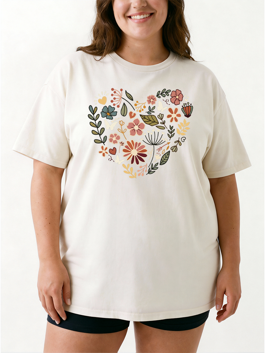 Vintage Plant Mama Oversize Graphic Tee