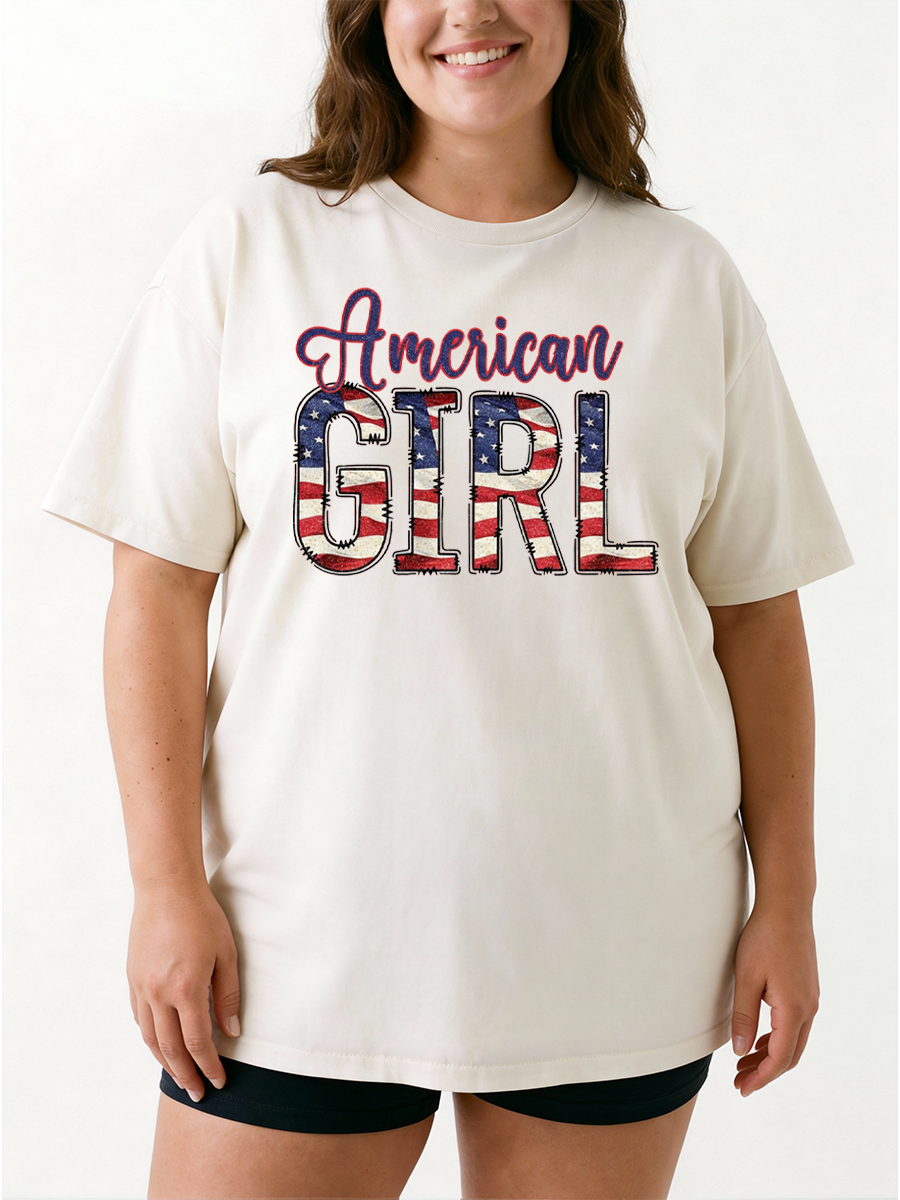 Vintage American Girl Oversize Graphic Tee