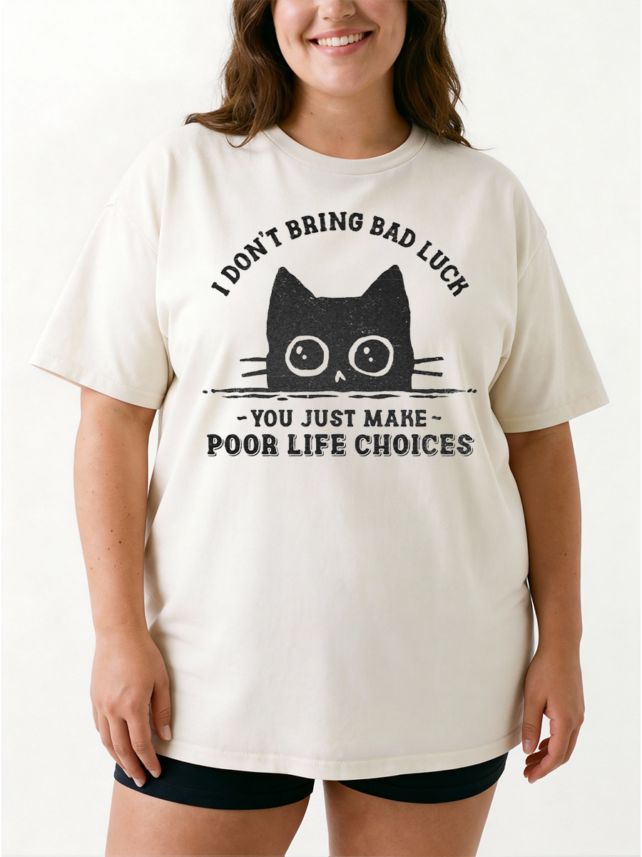 Vintage You Just Make Poor Life Choices Oversize Graphic Tee