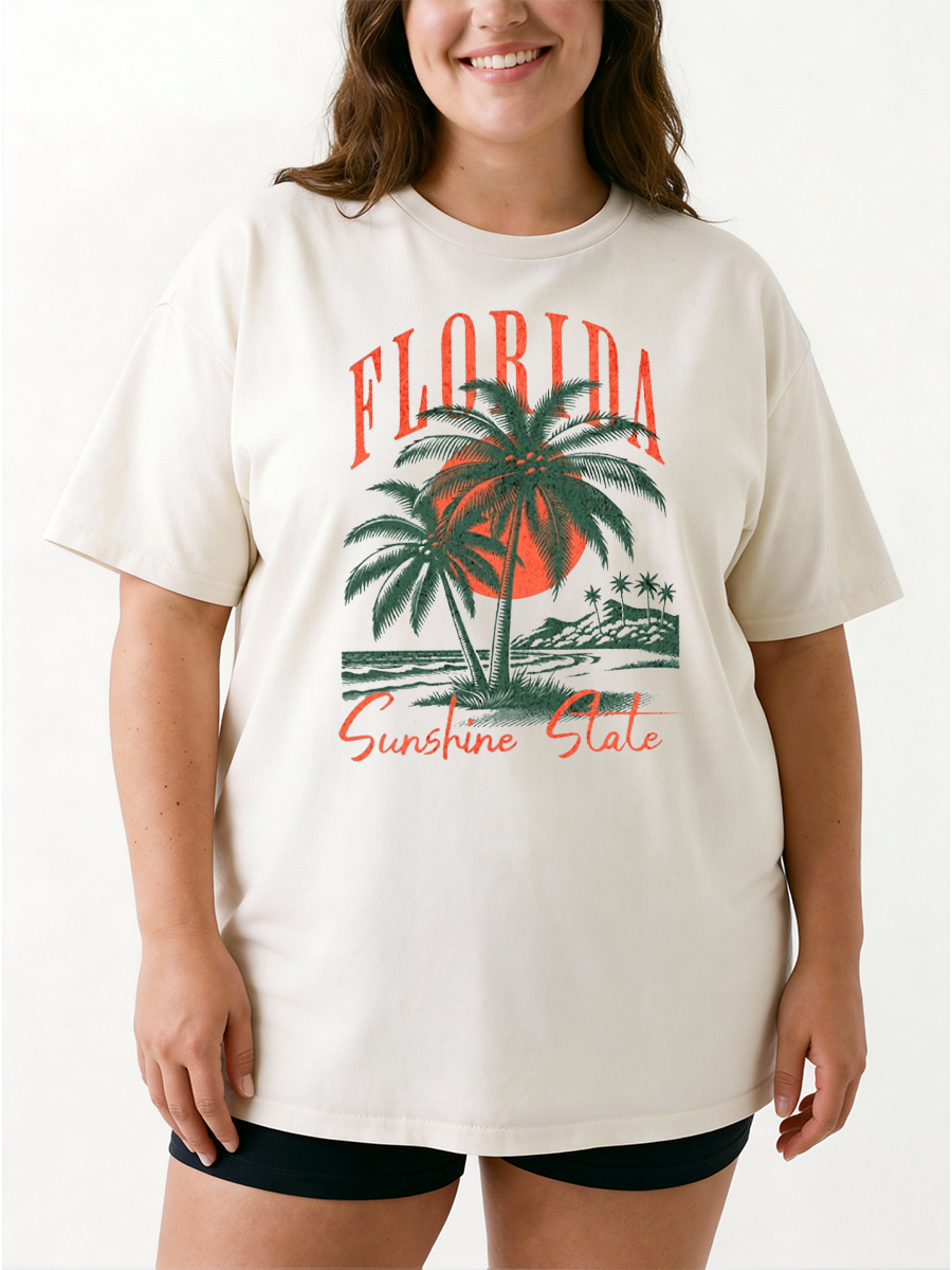 Vintage Destin Florida Oversize Graphic Tee