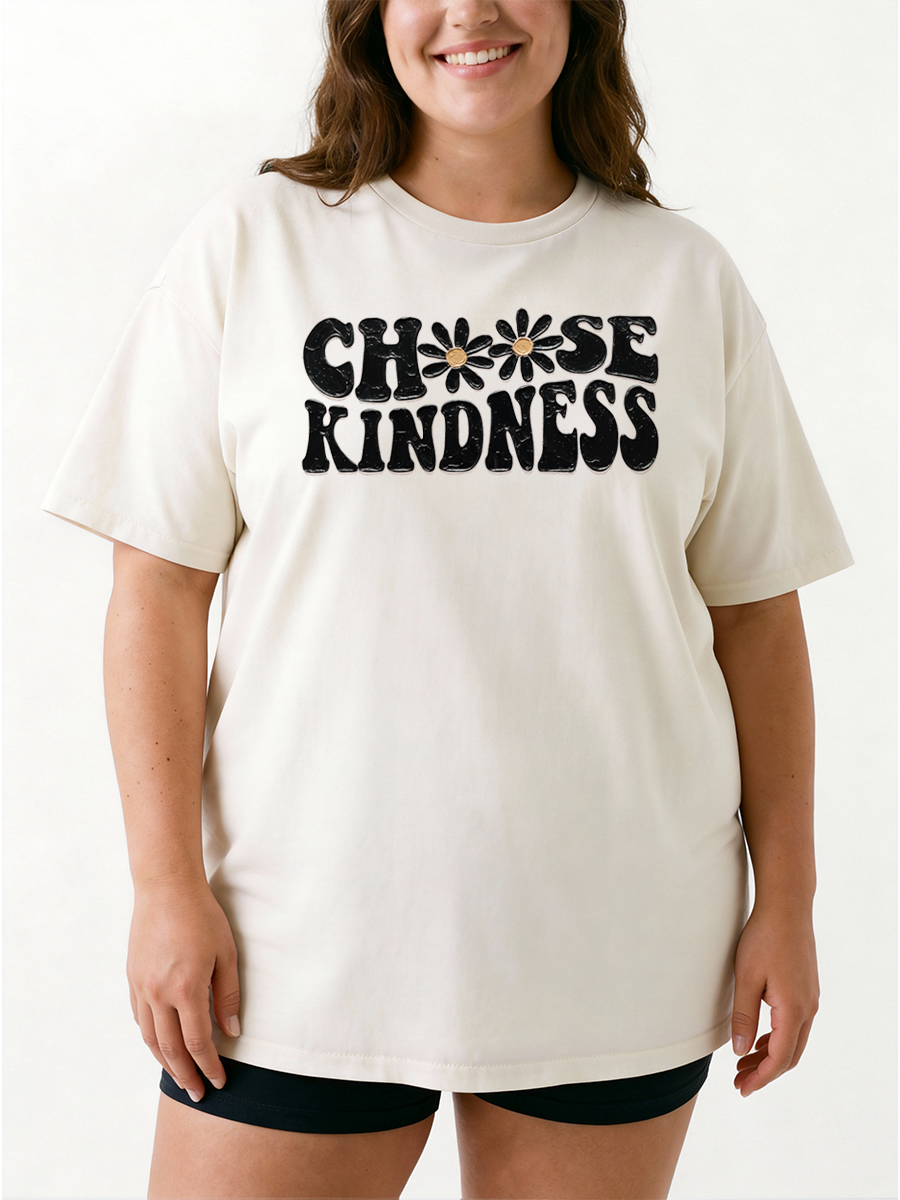 Vintage Choose Kindness Oversize Graphic Tee