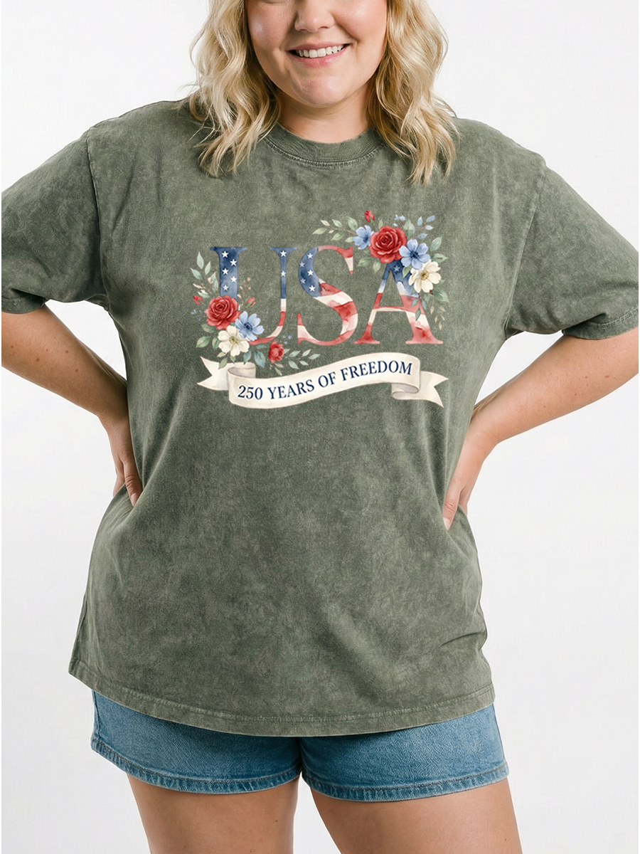 Vintage 1776–2026 Freedom Celebration Washed T-Shirt