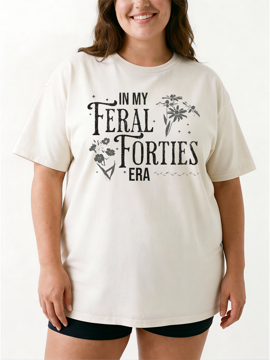 Vintage Forty And Feral Oversize Graphic Tee