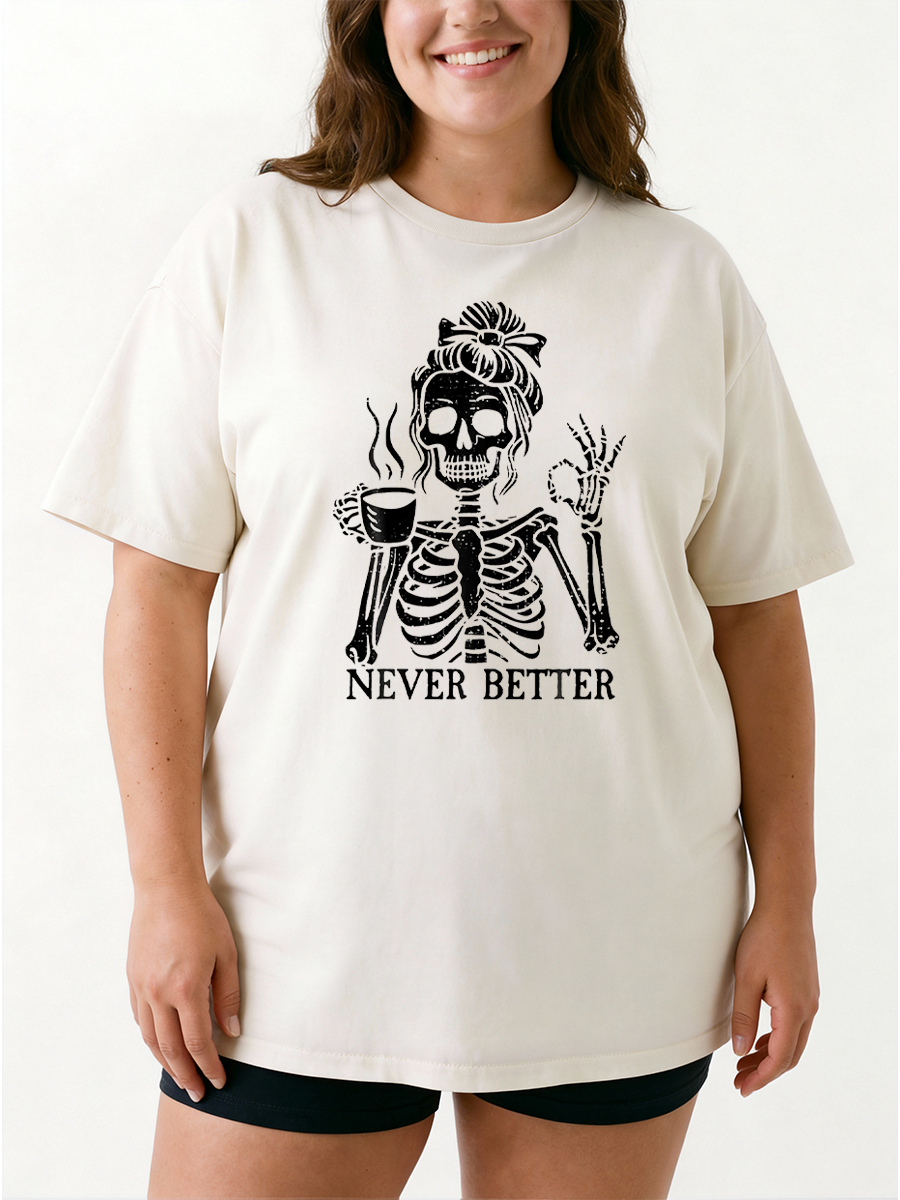 Vintage Never Better Oversize Graphic Tee