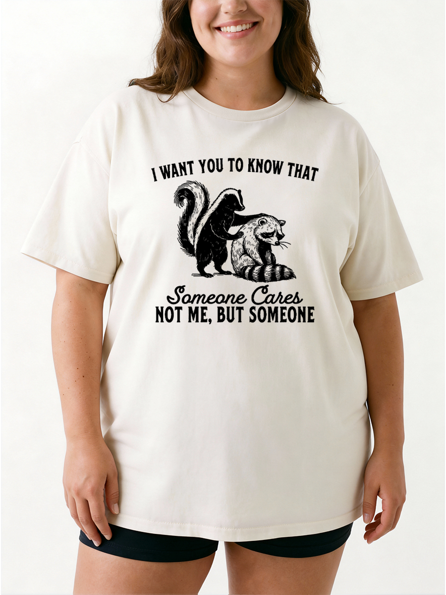 Vintage Someone Cares Not Me But Someone Oversize Graphic Tee