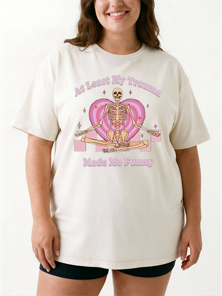 Vintage Made Me Funny Oversize Graphic Tee