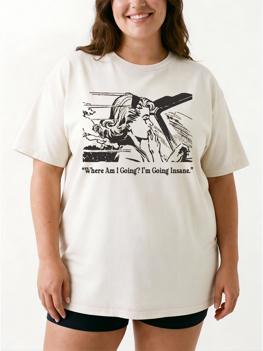Vintage I'M Going Insane Oversize Graphic Tee