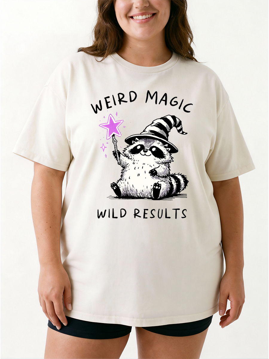 Vintage Weird Magic Wild Results Oversize Graphic Tee