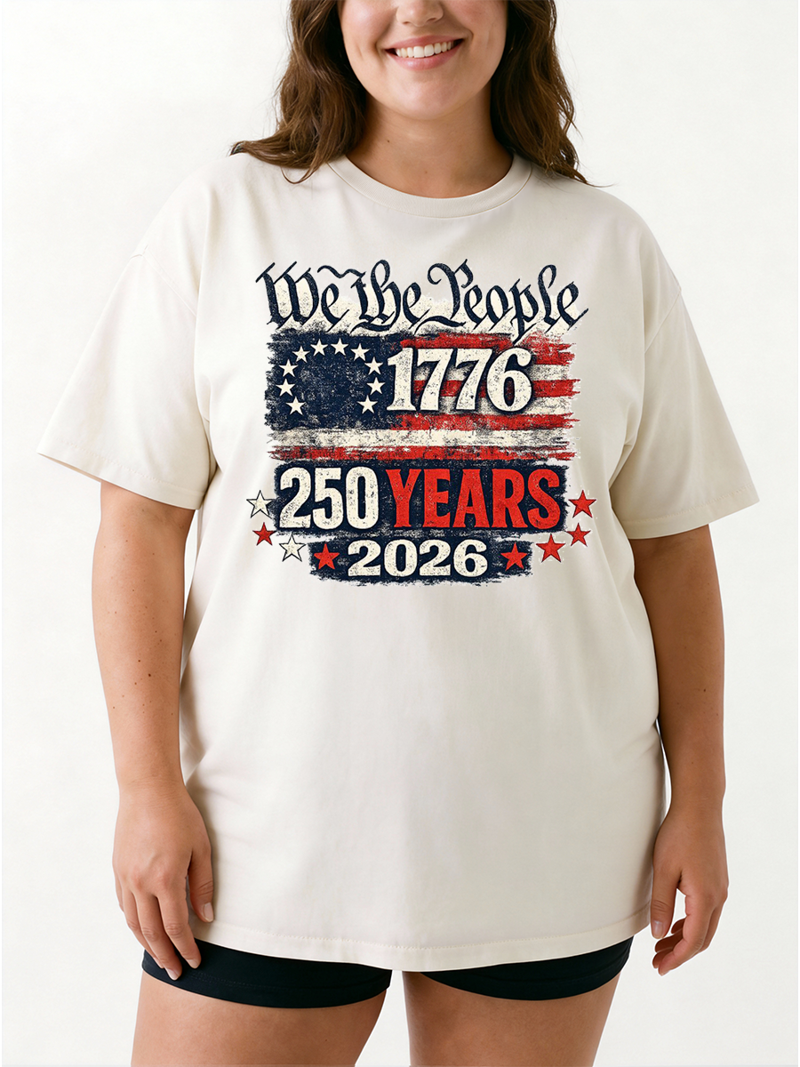 Vintage We The People Oversize Graphic Tee