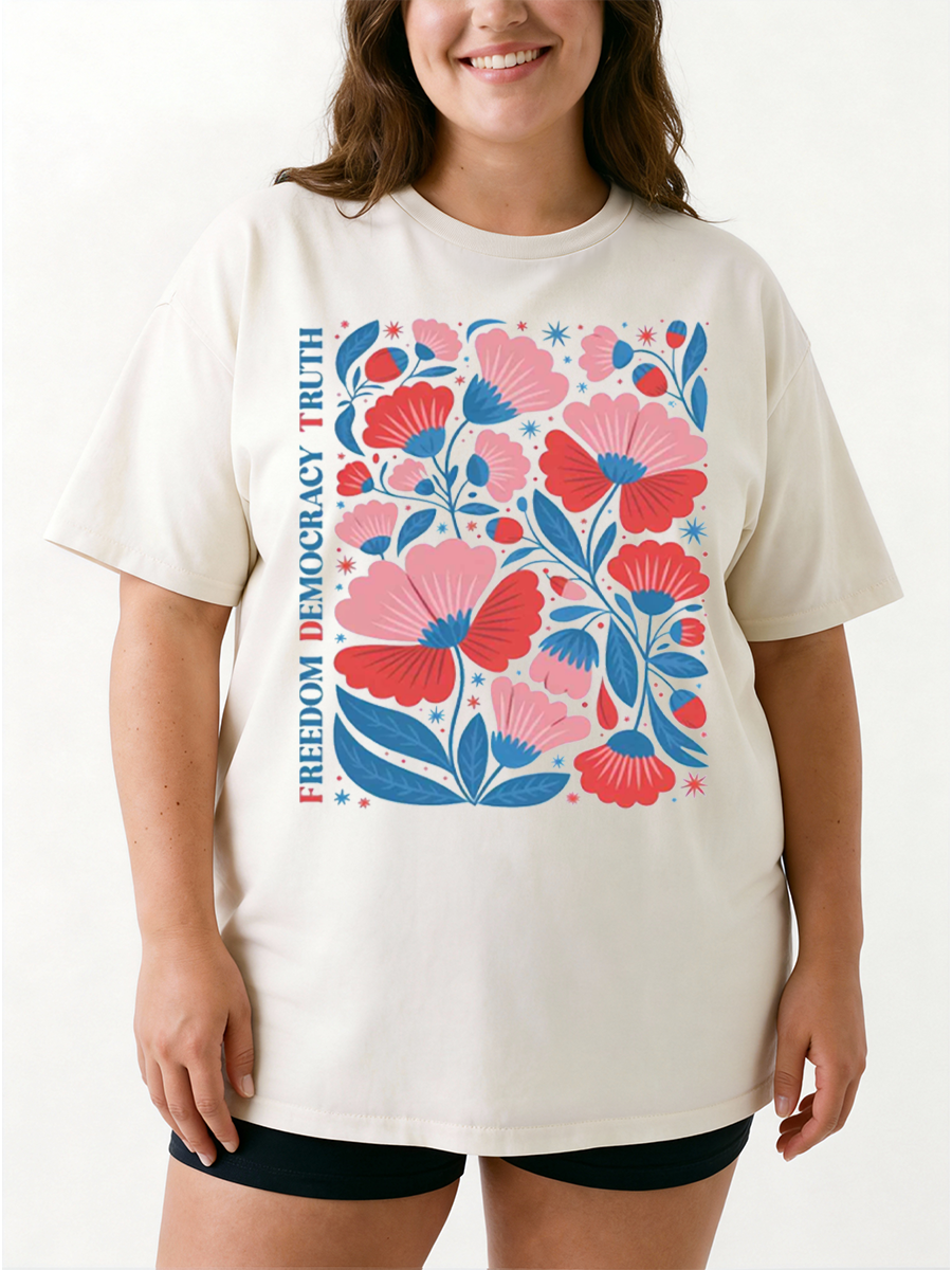 Vintage 4Th Of July Patriotic Oversize Graphic Tee