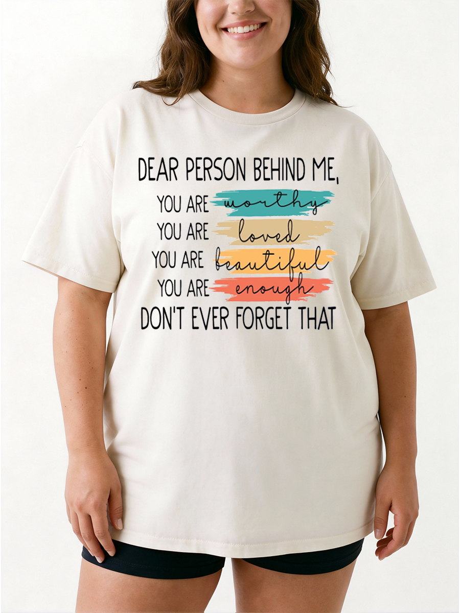 Vintage Dear Person Behind Me Oversize Graphic Tee
