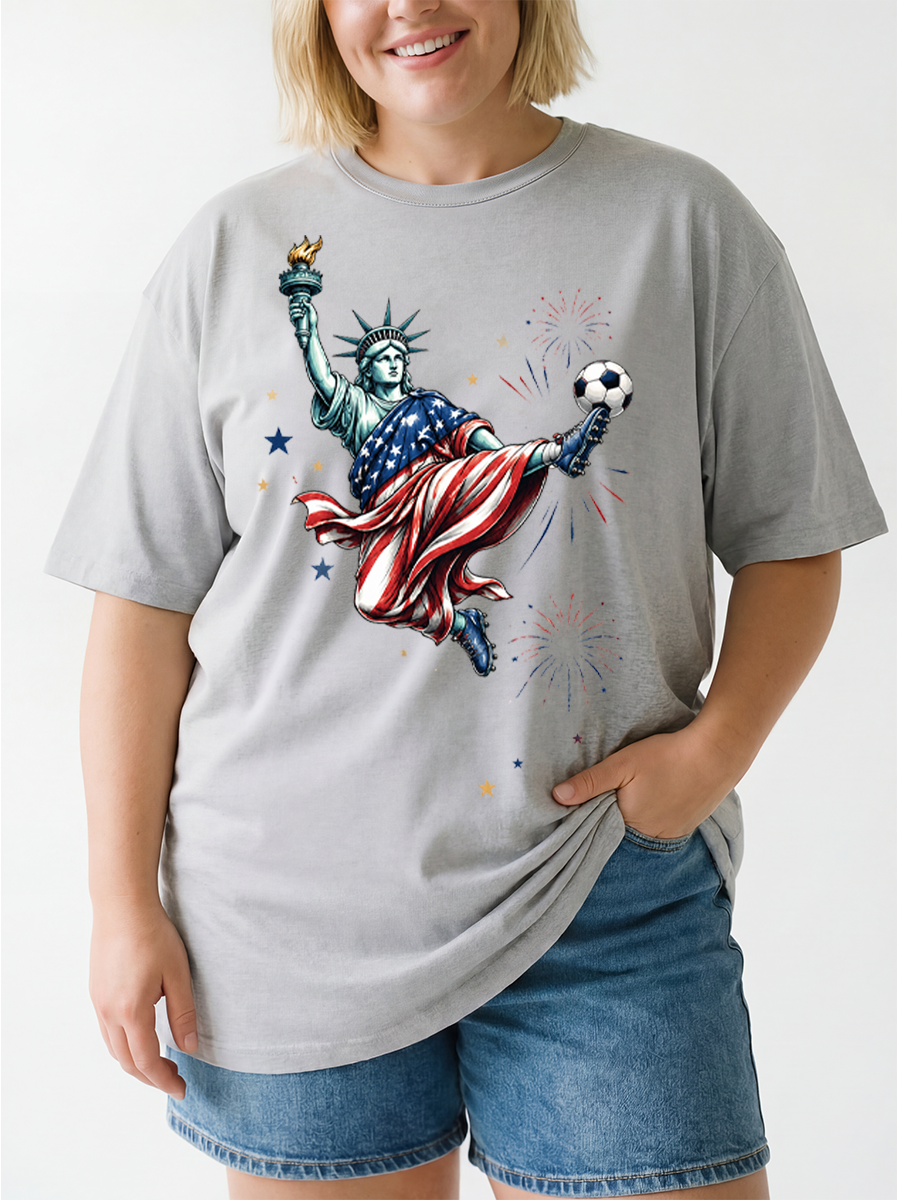 Vintage Usa Liberty Kicks Oversize Graphic Tee