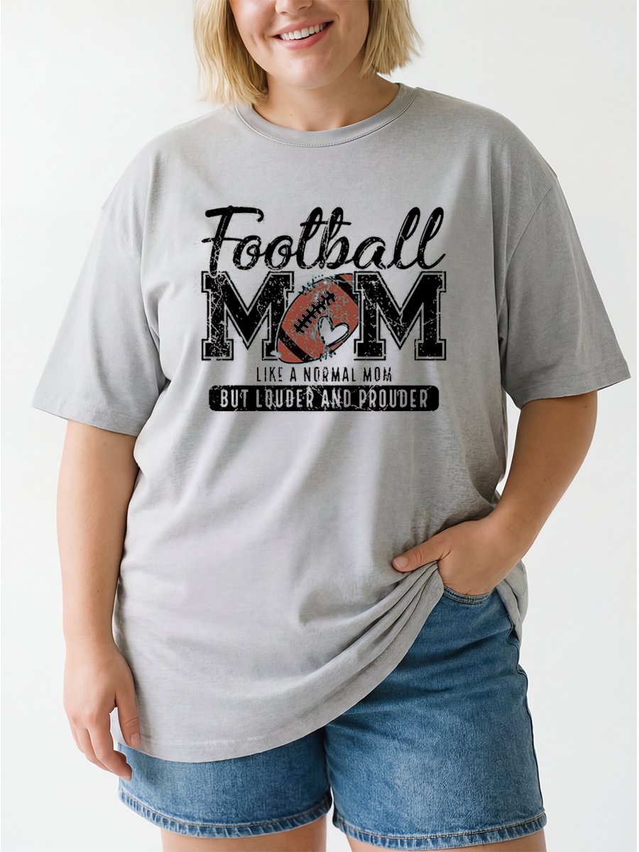 Vintage Football Mom Oversize Graphic Tee