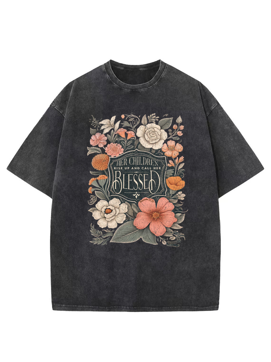 Vintage Comfort Flowers Washed T-Shirt