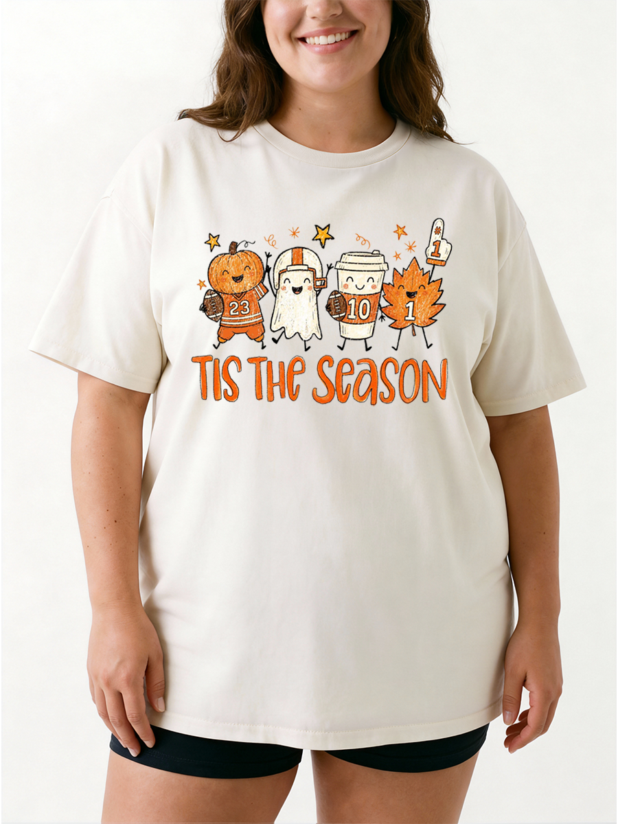 Vintage Tis The Season Oversize Graphic Tee