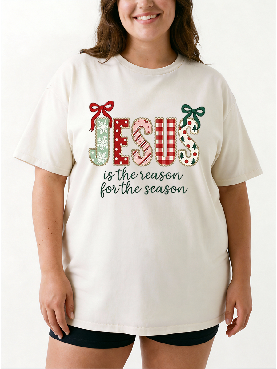 Vintage Christmas Ducks Oversize Graphic Tee