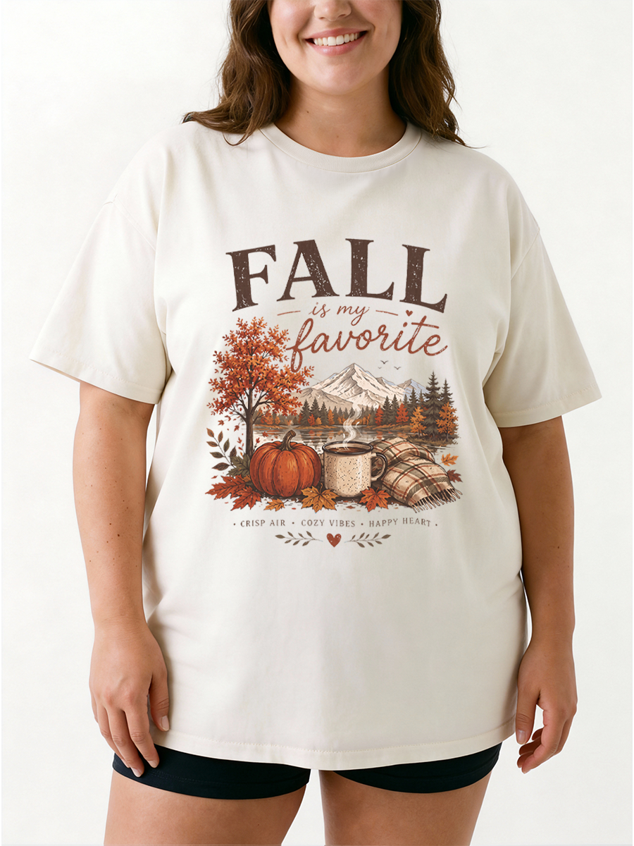 Vintage Fall Is My Favorite Season Oversize Graphic Tee