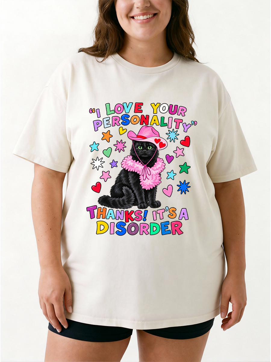 Vintage It’S A Disorder Oversize Graphic Tee