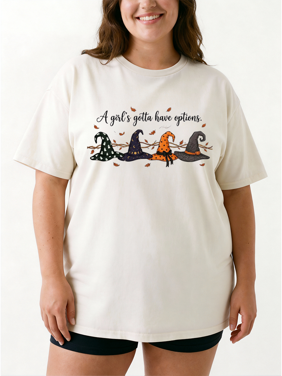 Vintage A Girls Gotta Have Options Oversize Graphic Tee