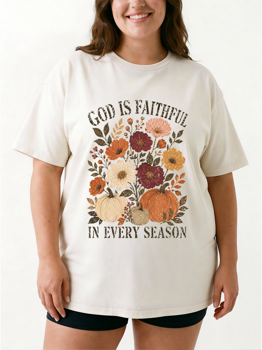 Vintage Is Faithful In Every Season Oversize Graphic Tee