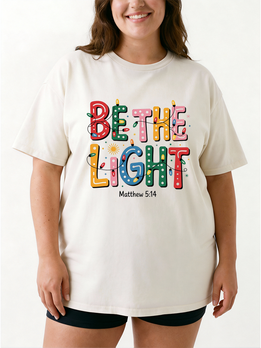 Vintage Be The Light Oversize Graphic Tee