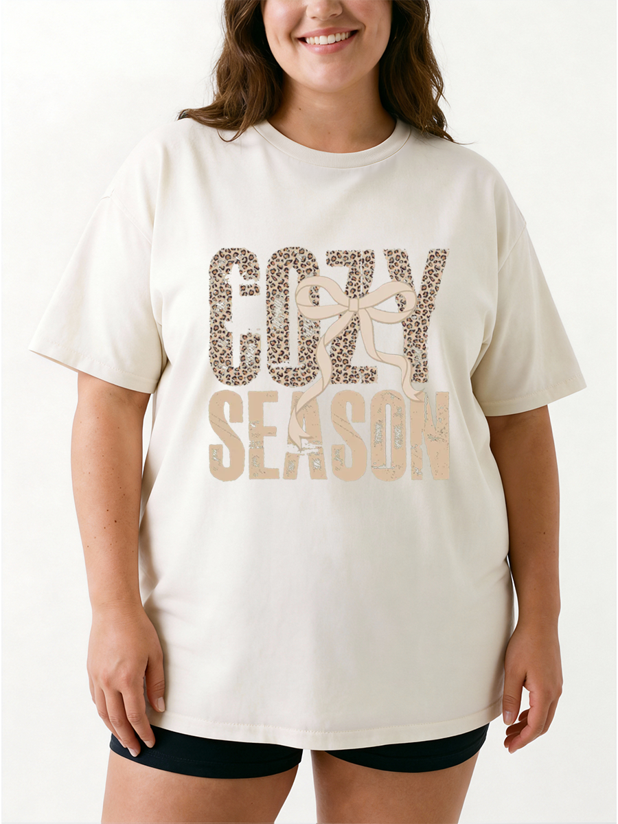 Vintage Coffee Weather Oversize Graphic Tee