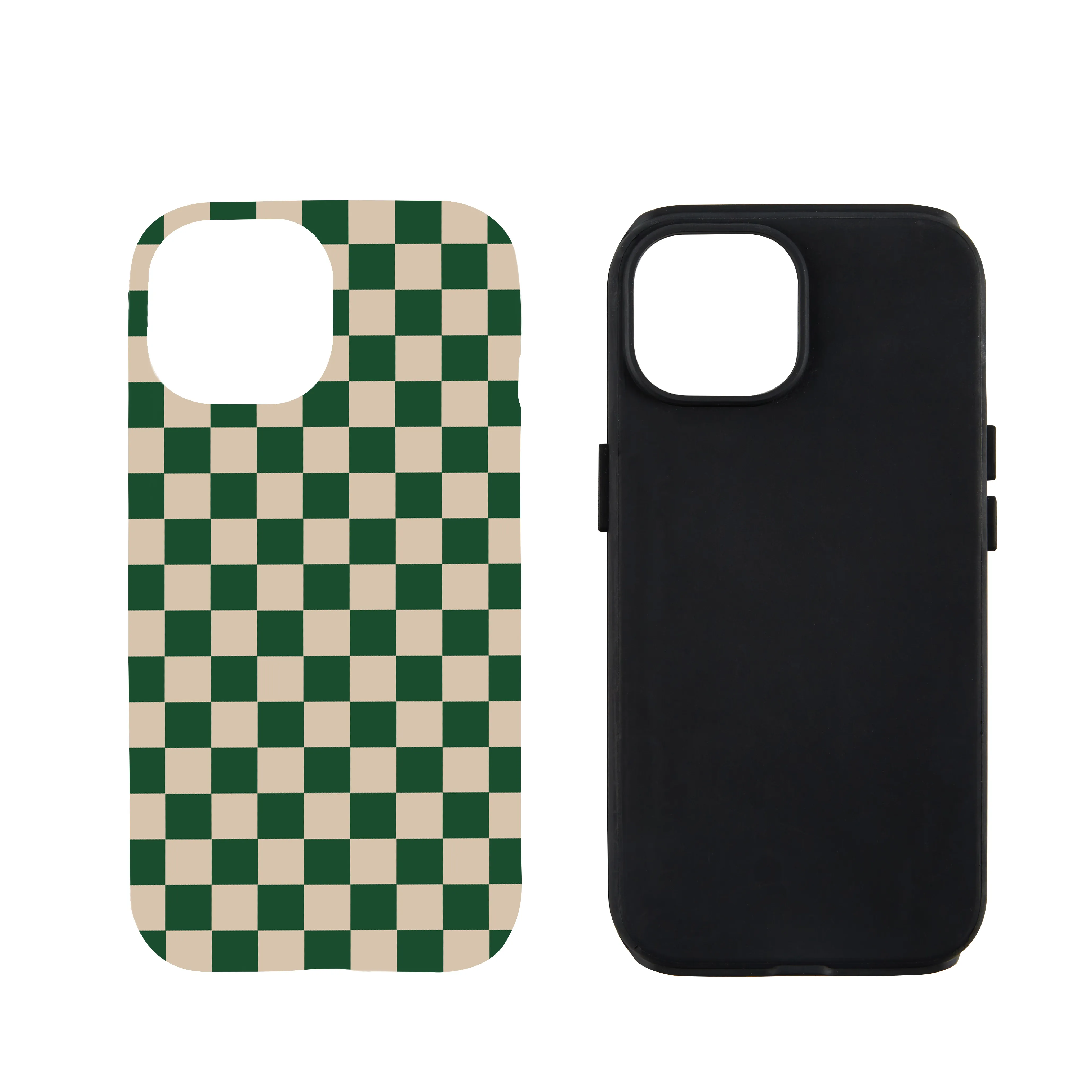 White And Green Plaid Phone Case