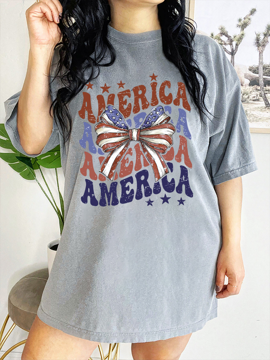 Vintage Patriotic Bow T-Shirt