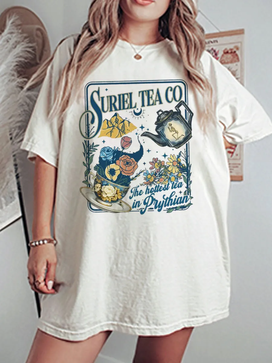 Vintage Suriel Tea Co Oversize Graphic Tee