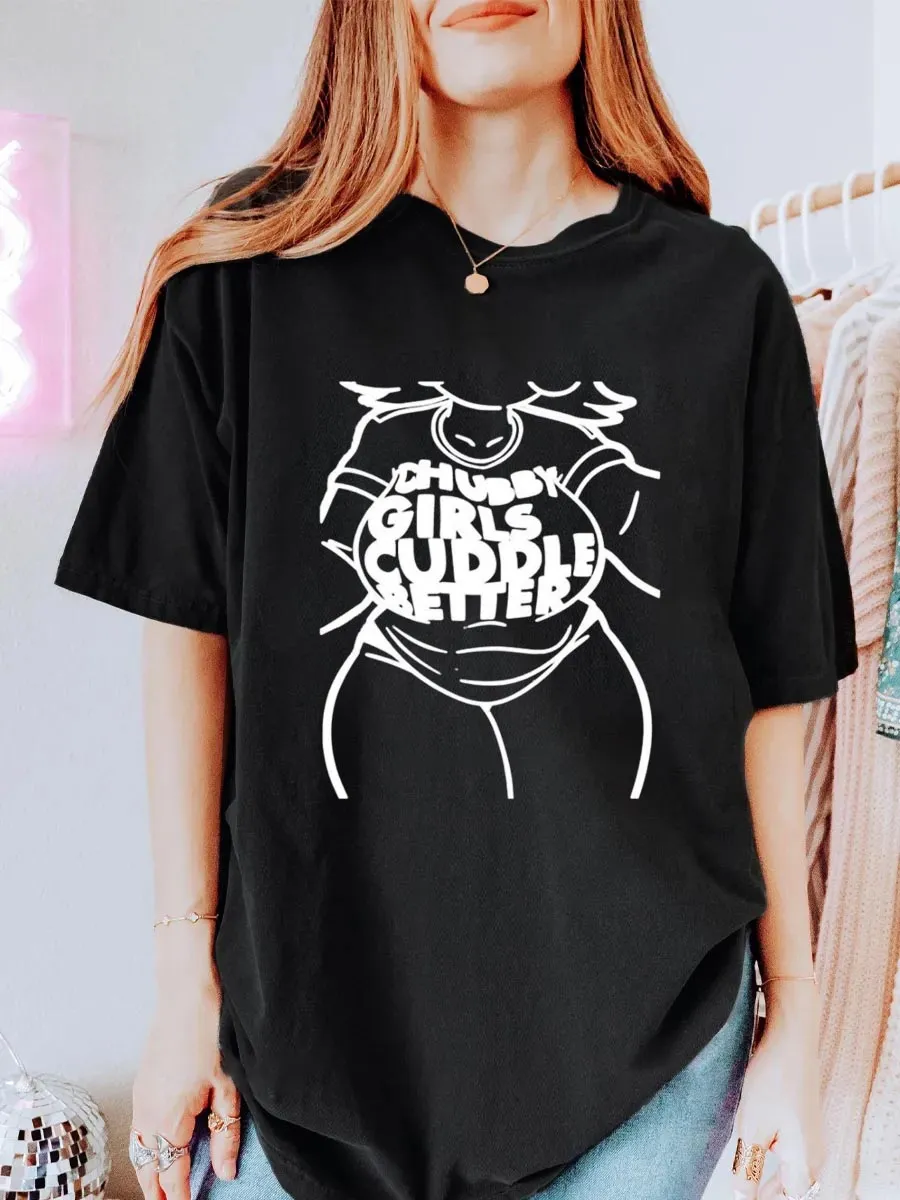 Vintage Chubby Girls Cuddle Better Oversize Graphic Tee