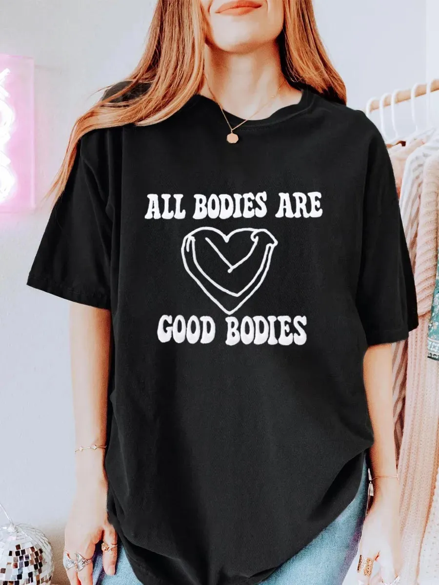 Vintage All Bodies Are Good Bodies Oversize Graphic Tee