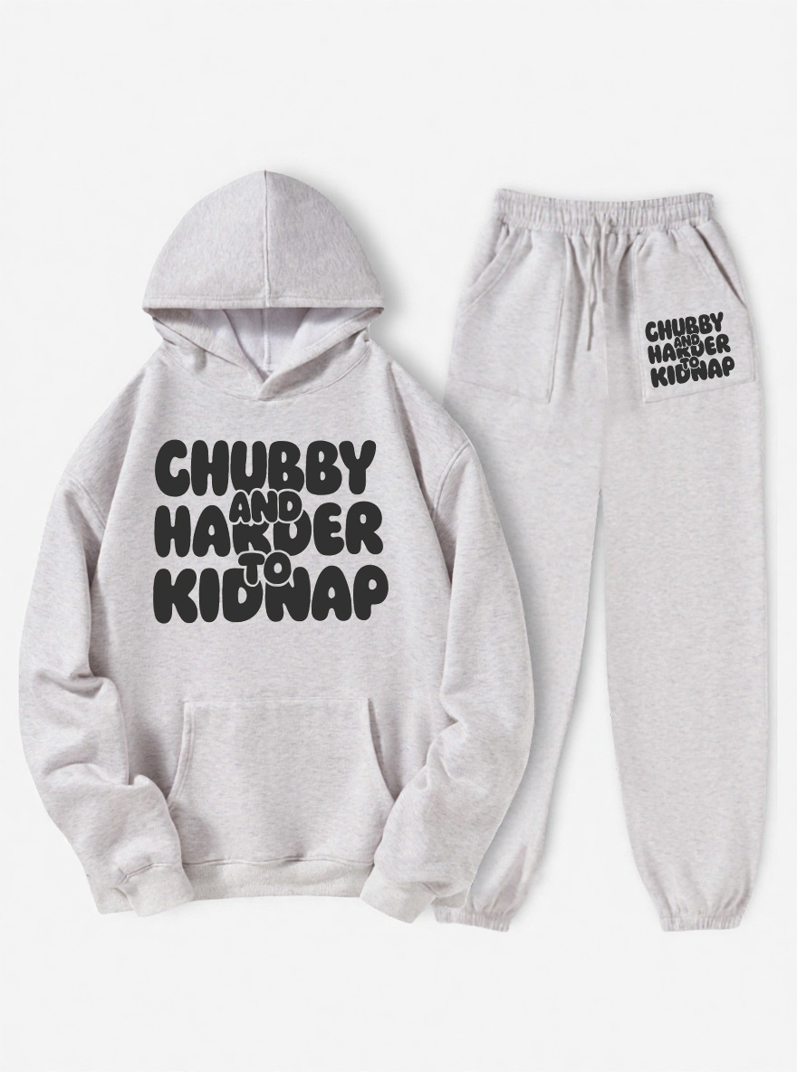 Vintage Chubby And Harder To Kidnap Fleece Hoodie Suit