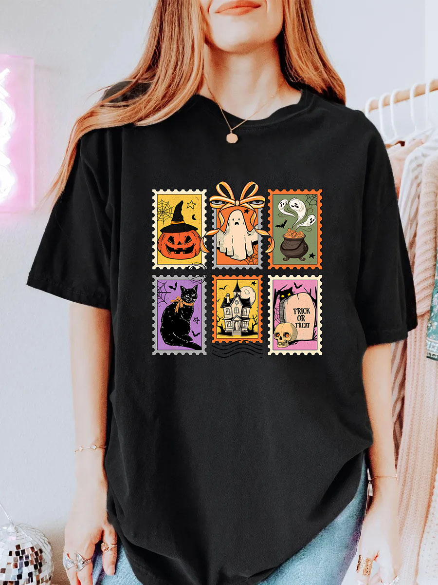 Vintage Spooky Season Oversize Graphic Tee