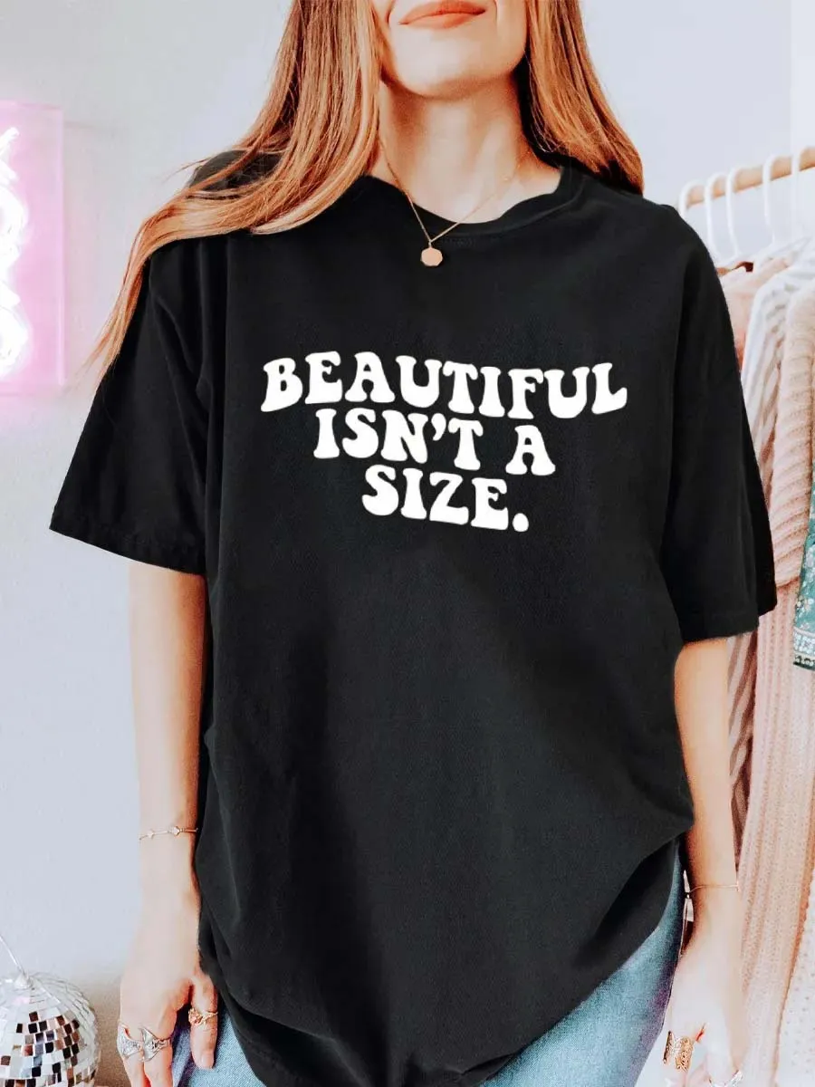 Vintage Beautiful Isn't A Size Oversize Graphic Tee