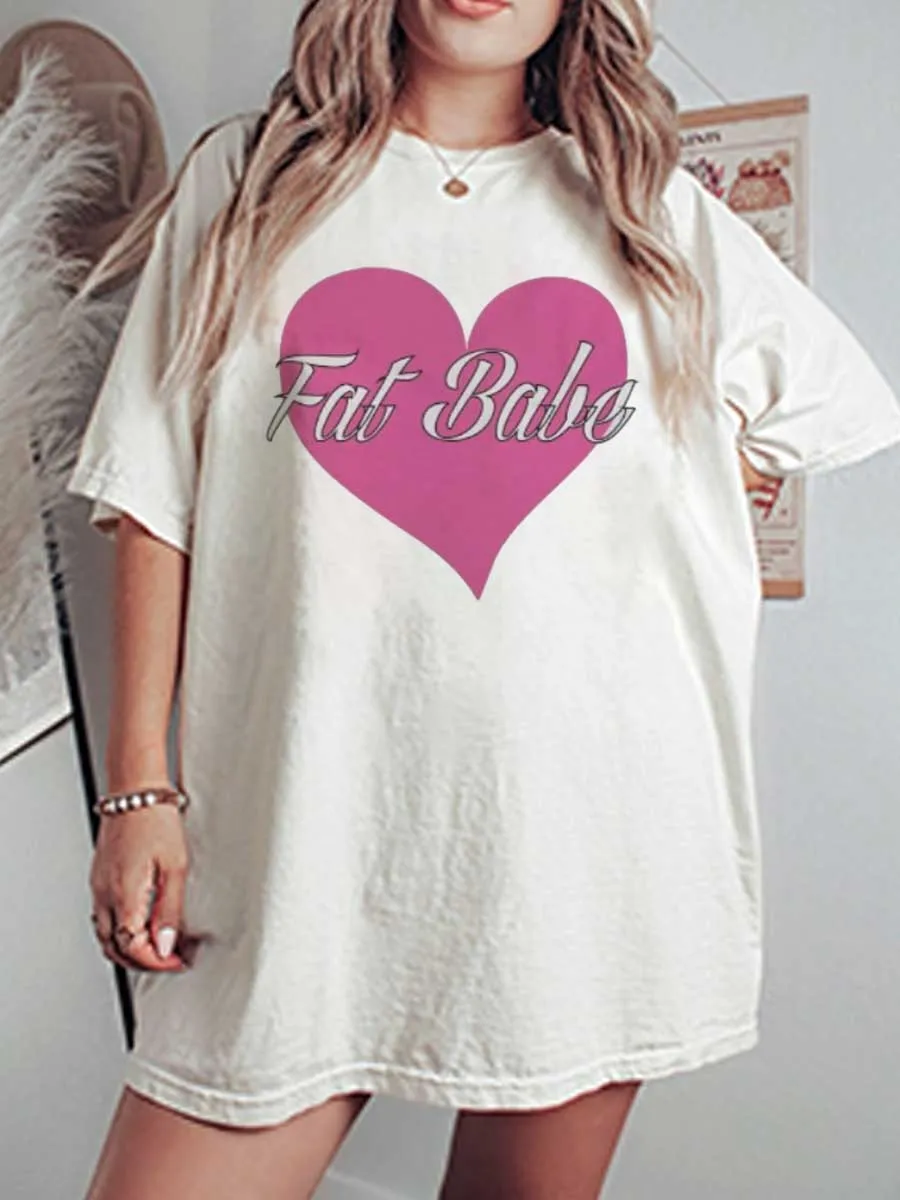 Vintage Fat Babe Oversize Graphic Tee