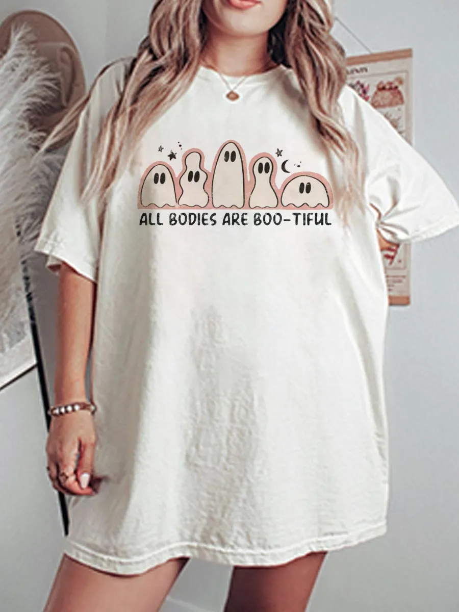 Vintage All Bodies Are Bootiful Oversize Graphic Tee