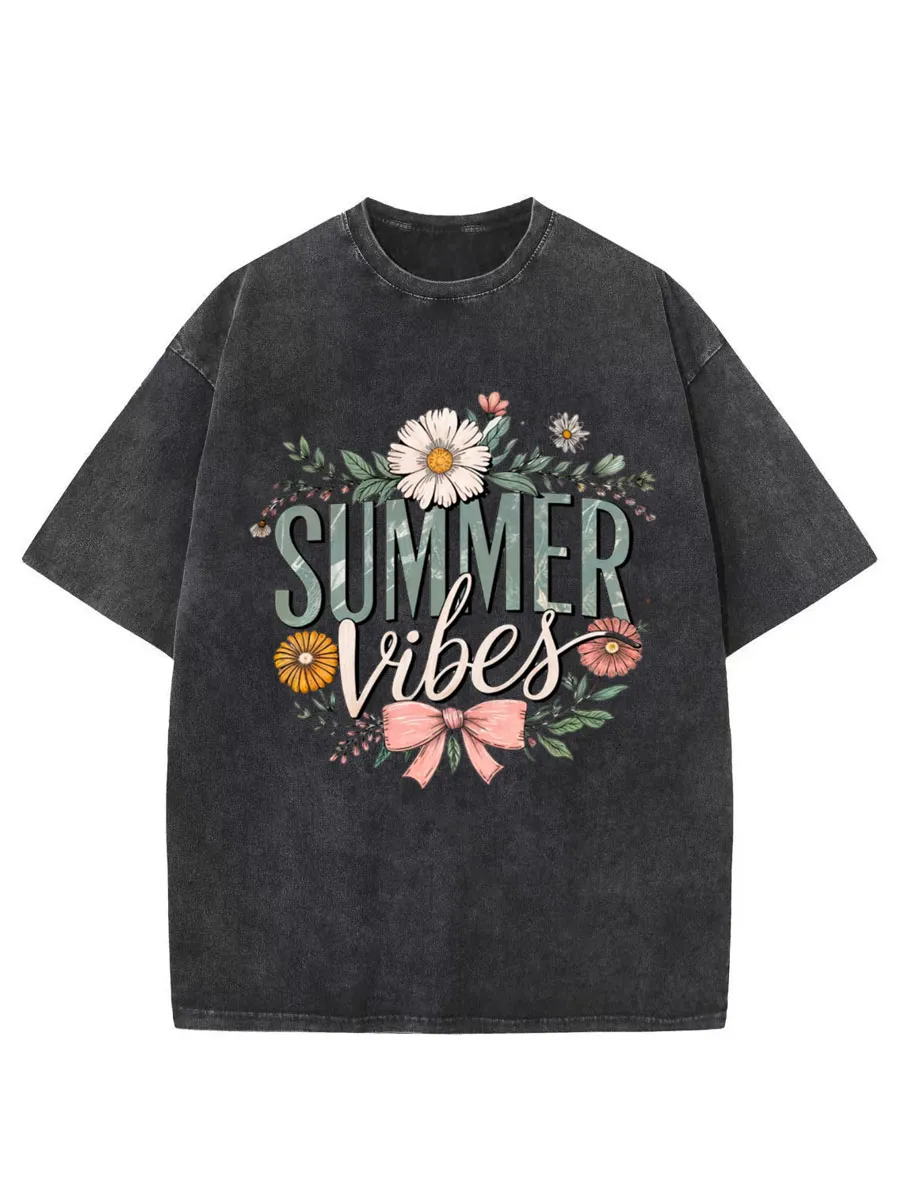 Vintage Summer Vibes Oversize Washed T-Shirt