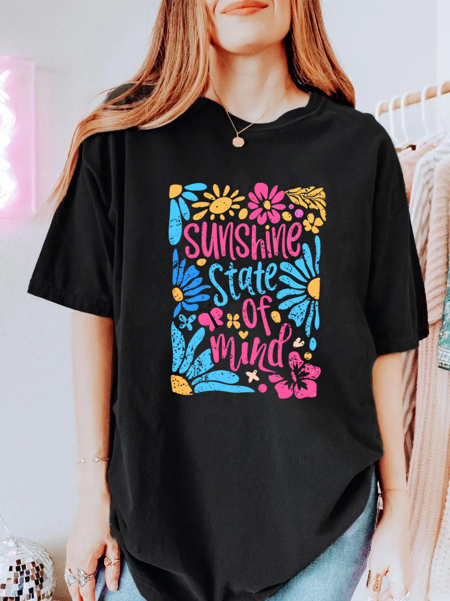 Vintage Sunshine State Of Mind Oversize Graphic Tee